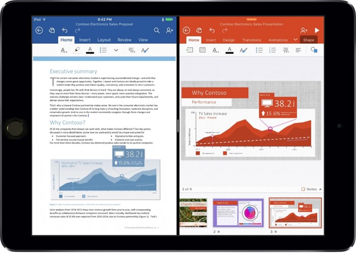 Приложения Microsoft Office уже готовы для использования на устройстве iPad Pro