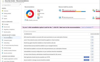 Azure Security Center – исправление одним щелчком мыши и поддержка JIT-брандмауэра