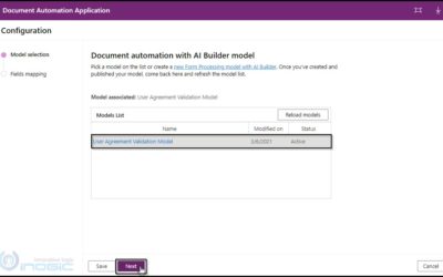 Использование модели обработки форм AI Builder в приложении Microsoft Document Automation